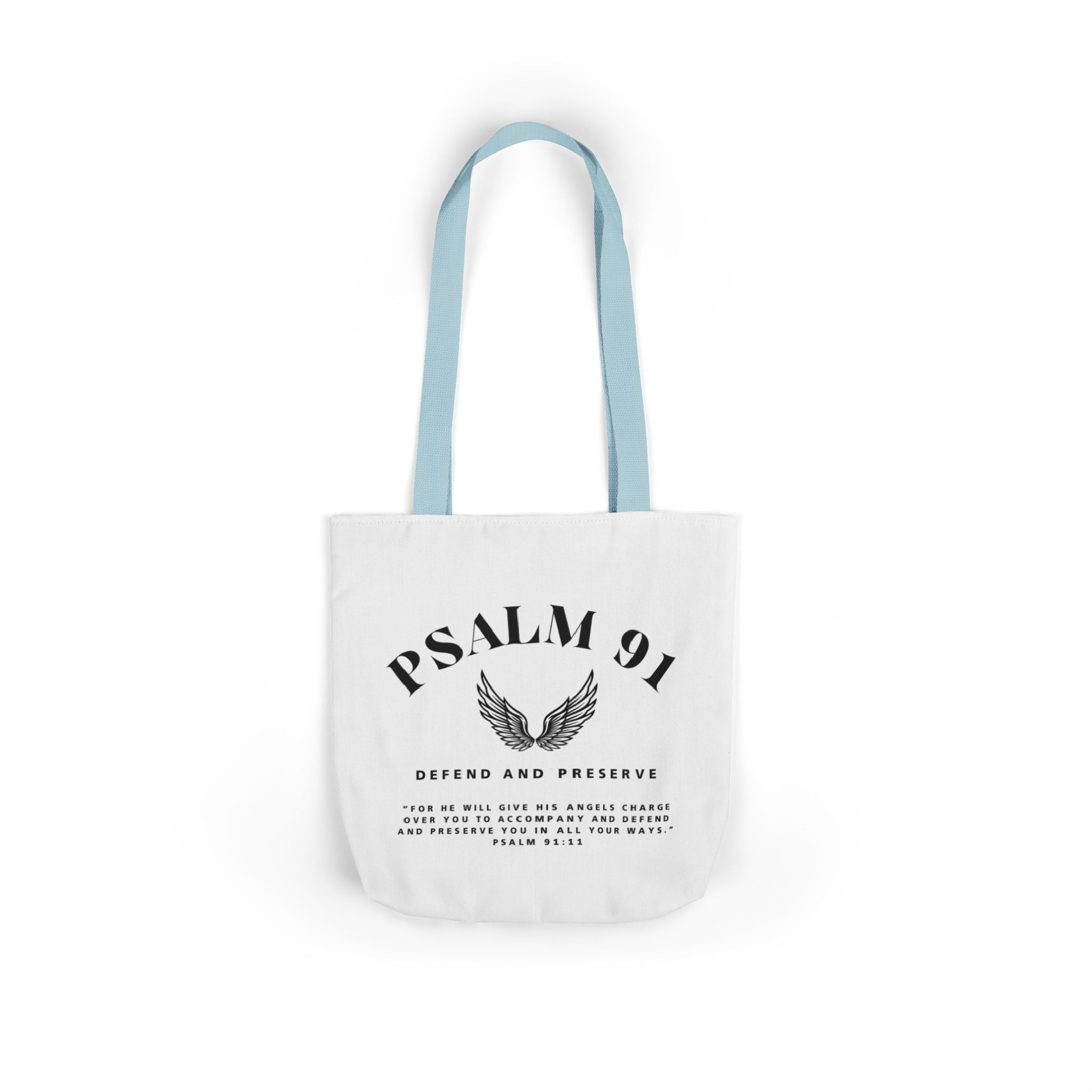 Canvas Tote Bag with Psalm 91 Design