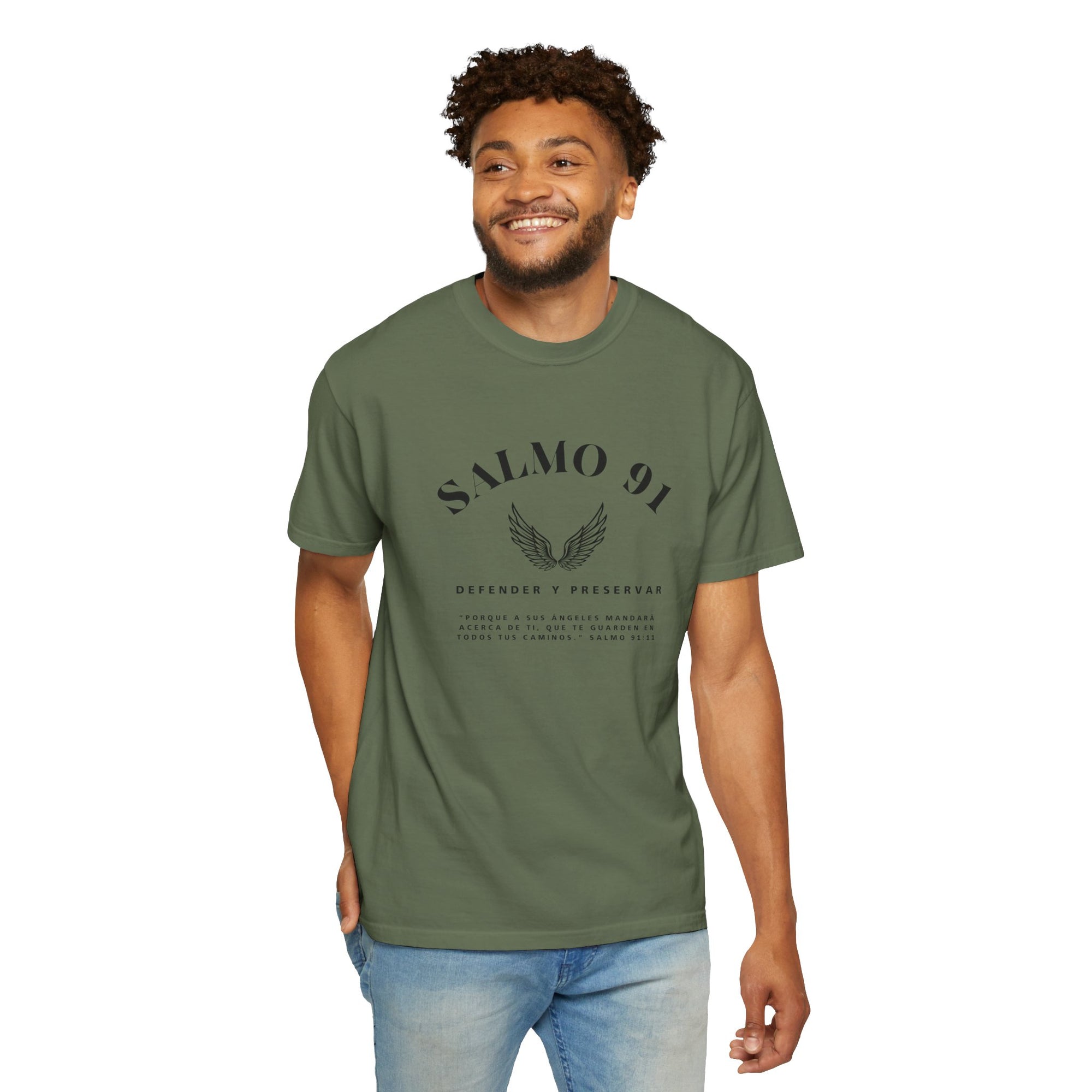 Camiseta gráfica del Salmo 91 en español - Camiseta cristiana inspiradora