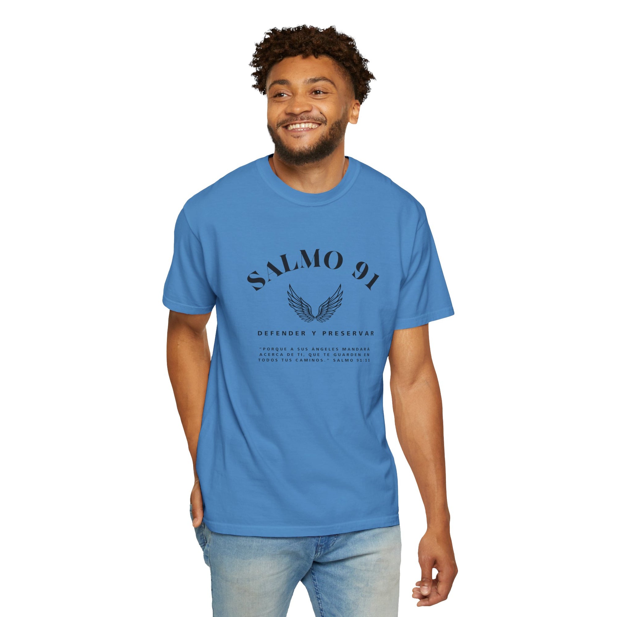 Camiseta gráfica del Salmo 91 en español - Camiseta cristiana inspiradora