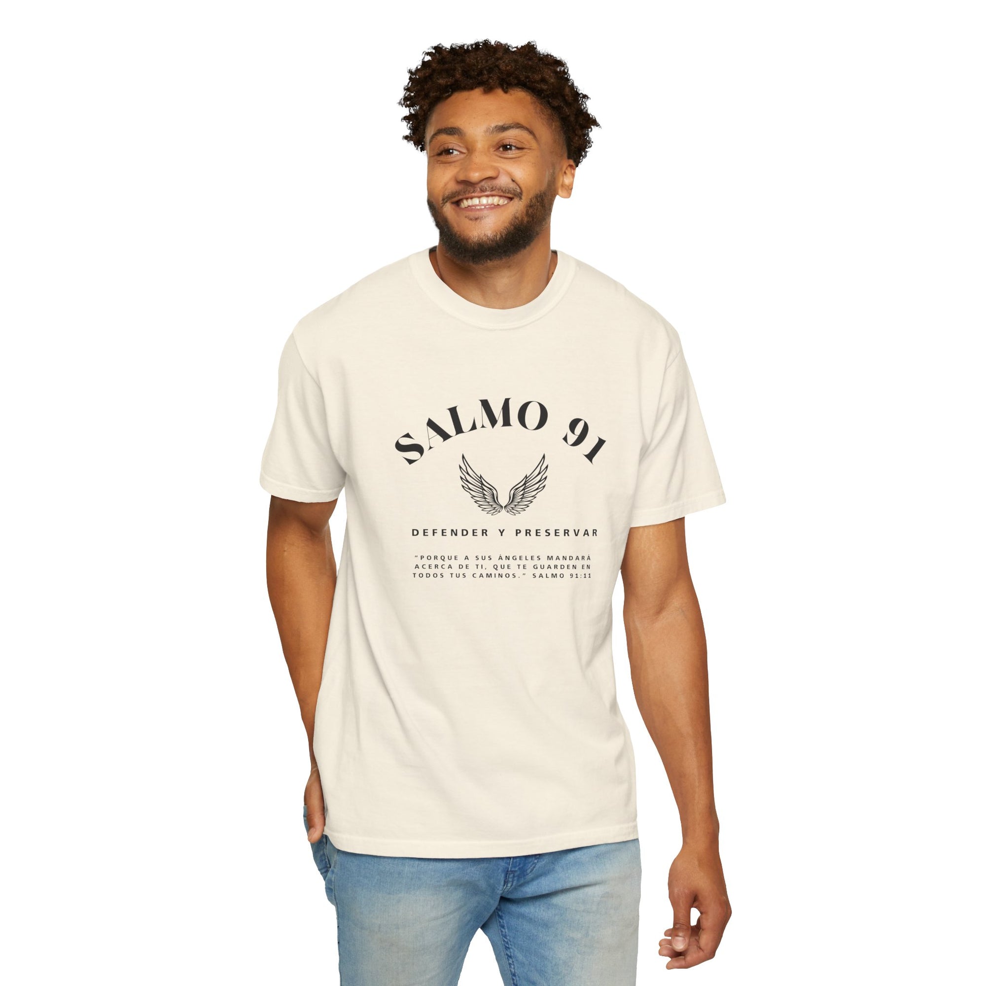 Camiseta gráfica del Salmo 91 en español - Camiseta cristiana inspiradora