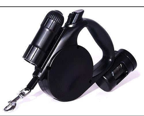 Nightwalk 4.5M Led Light And Waste Bag Dispenser Retractable Dog Leash