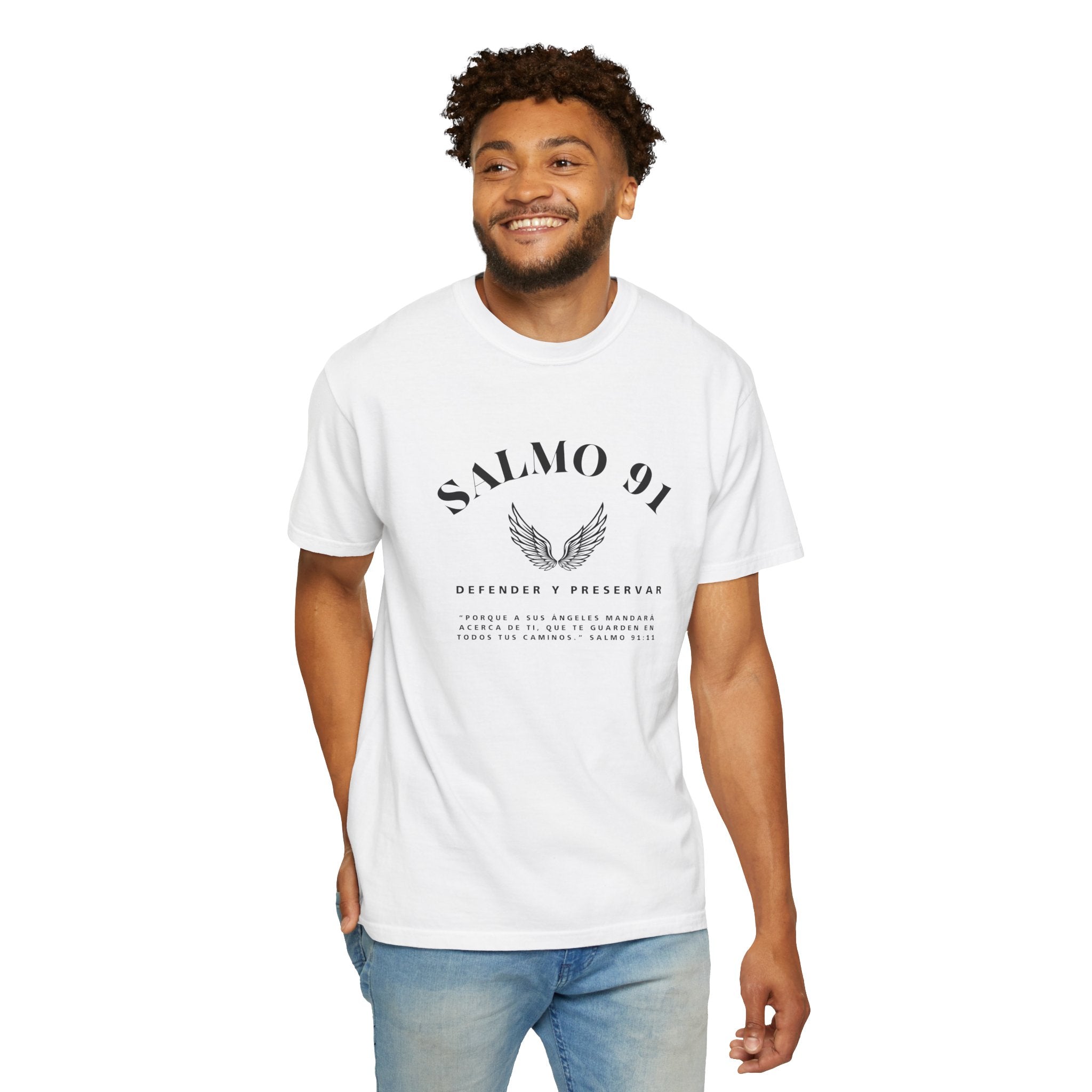 Camiseta gráfica del Salmo 91 en español - Camiseta cristiana inspiradora