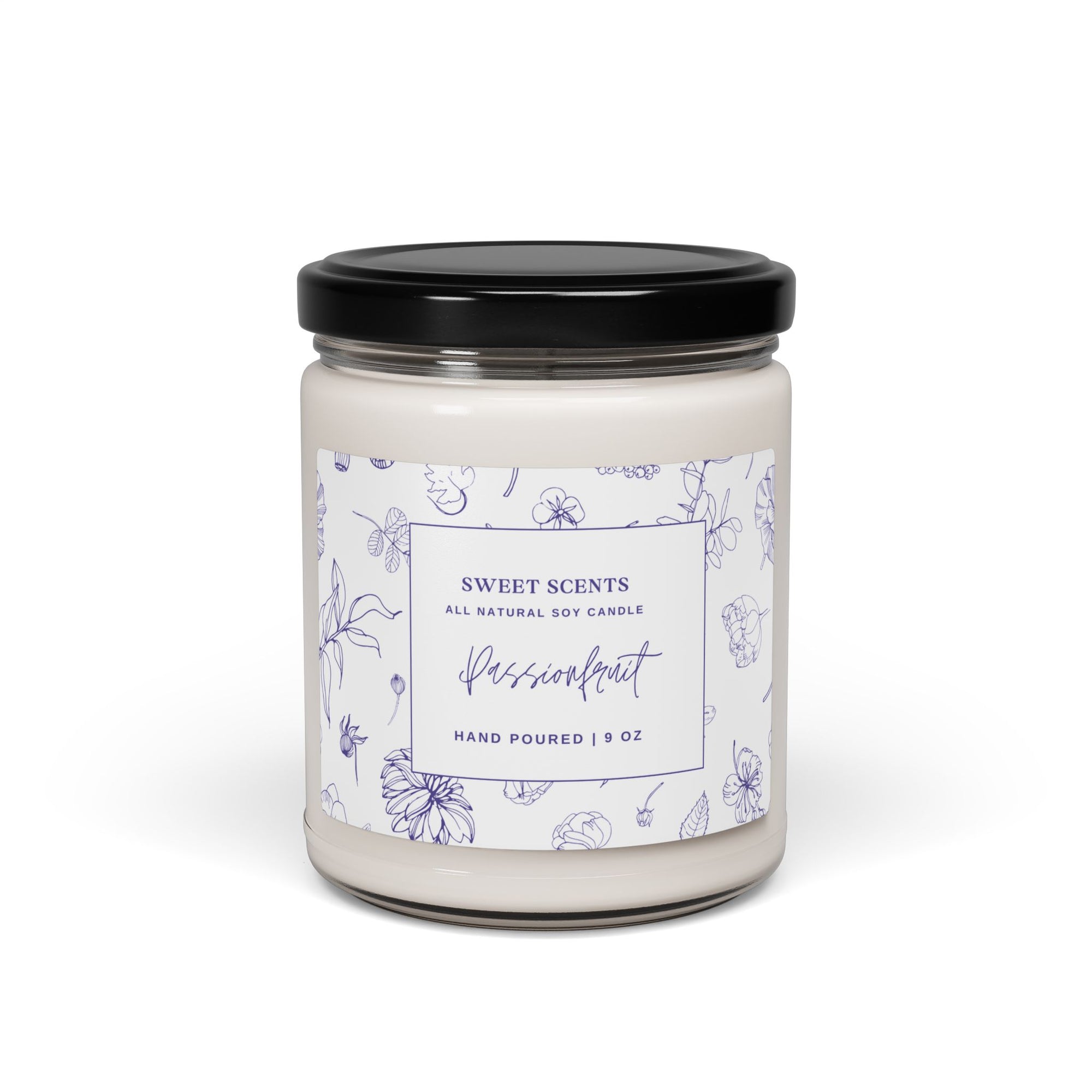 Passionfruit Scented Soy Candle, Hand Poured, Home Decor, Relaxation Gift, Eco-Friendly, Aromatherapy, Sweet Scents