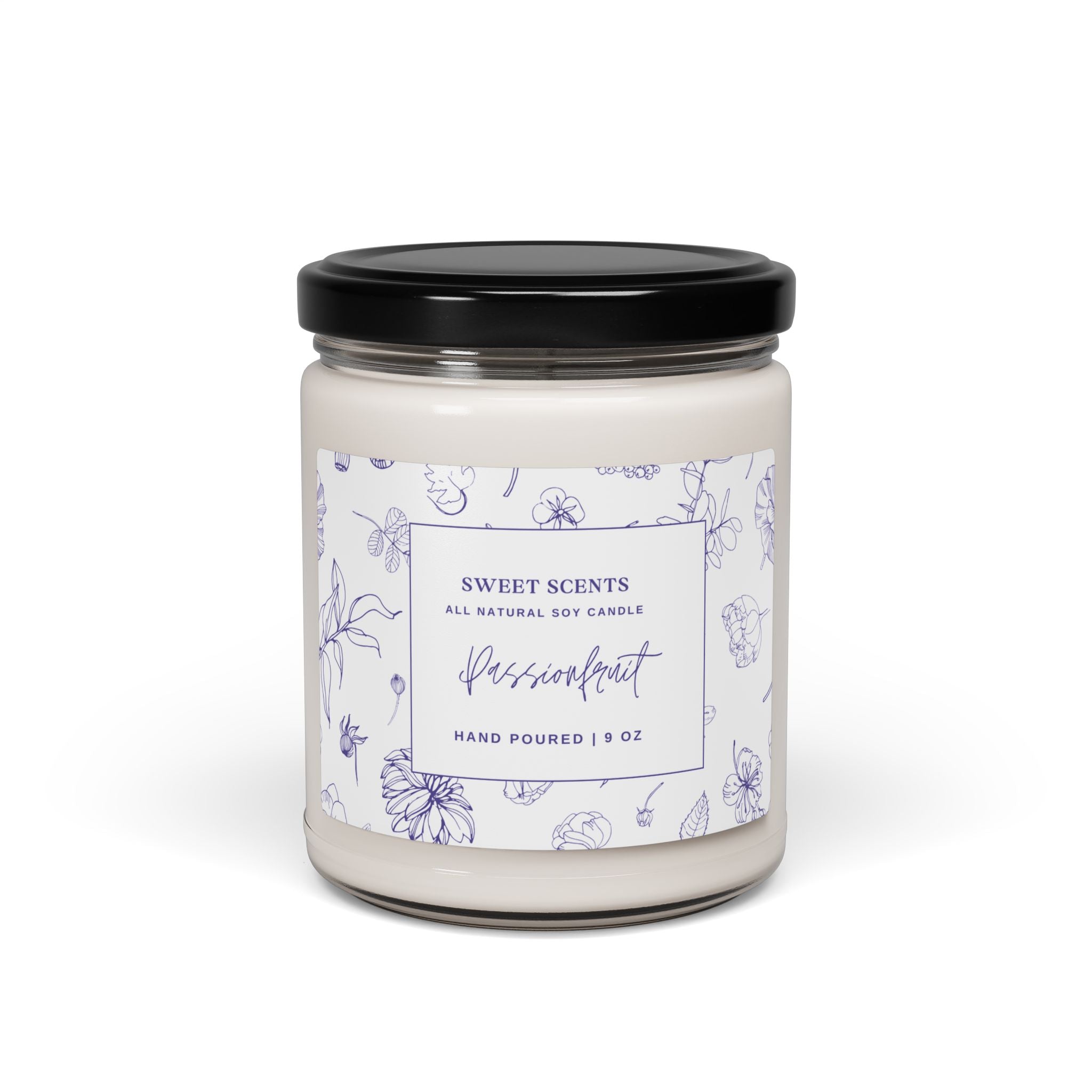 Passionfruit Scented Soy Candle, Hand Poured, Home Decor, Relaxation Gift, Eco-Friendly, Aromatherapy, Sweet Scents