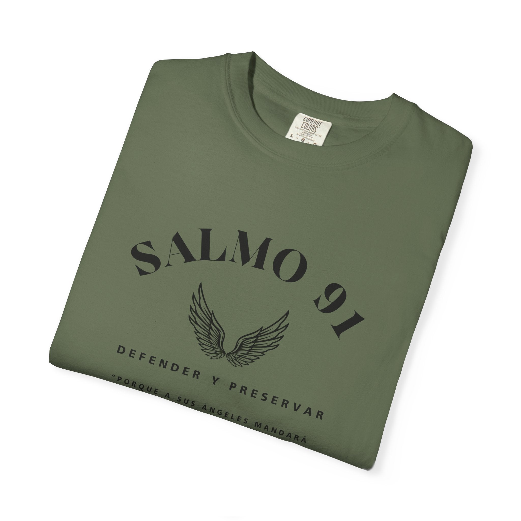 Camiseta gráfica del Salmo 91 en español - Camiseta cristiana inspiradora