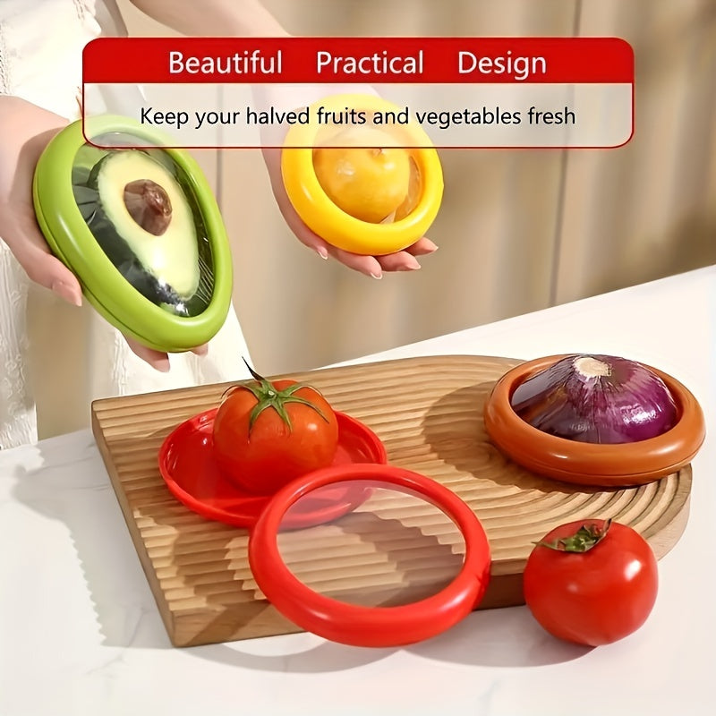 Reusable Transparent Food Preservation Box Set  4 Pieces