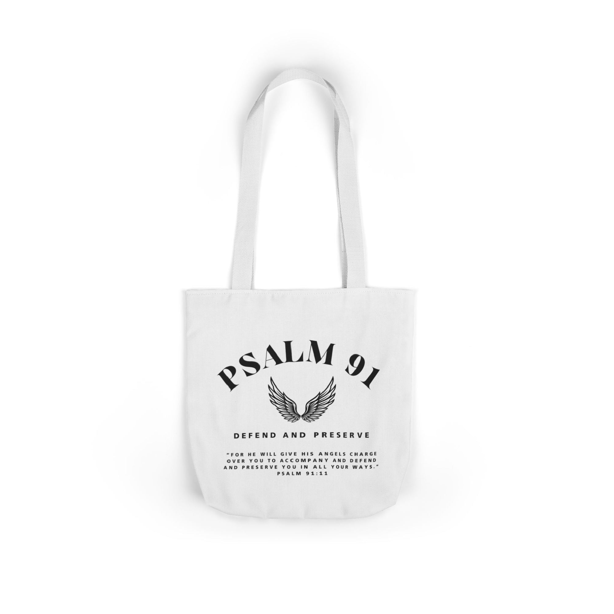 Canvas Tote Bag with Psalm 91 Design