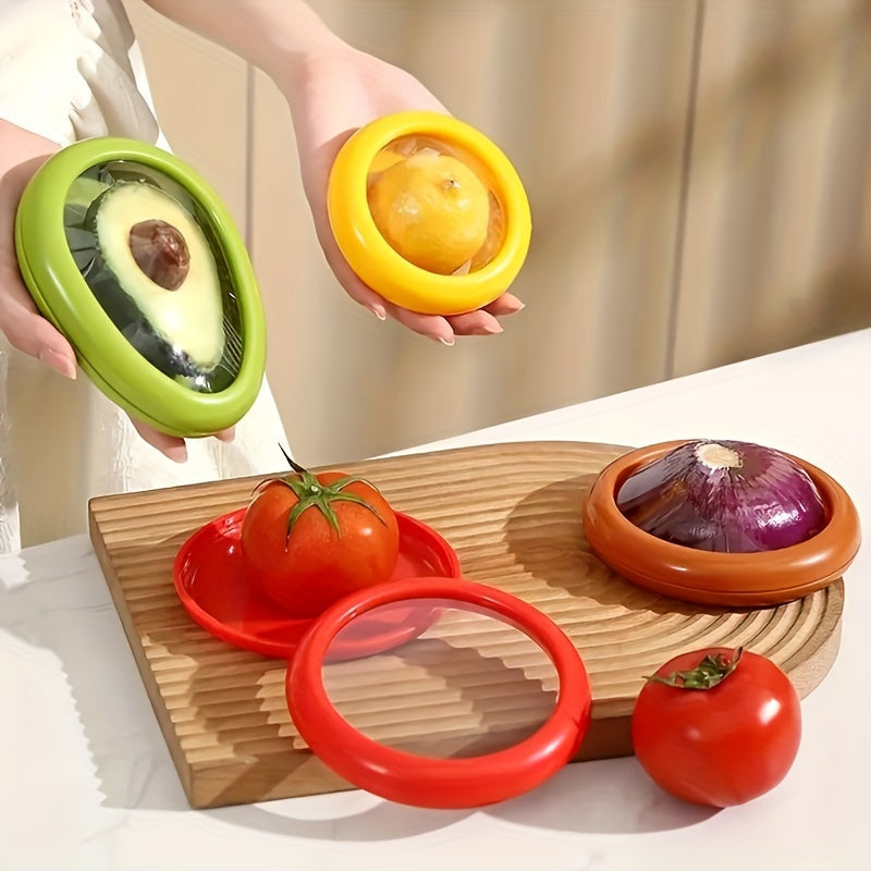 Reusable Transparent Food Preservation Box Set  4 Pieces
