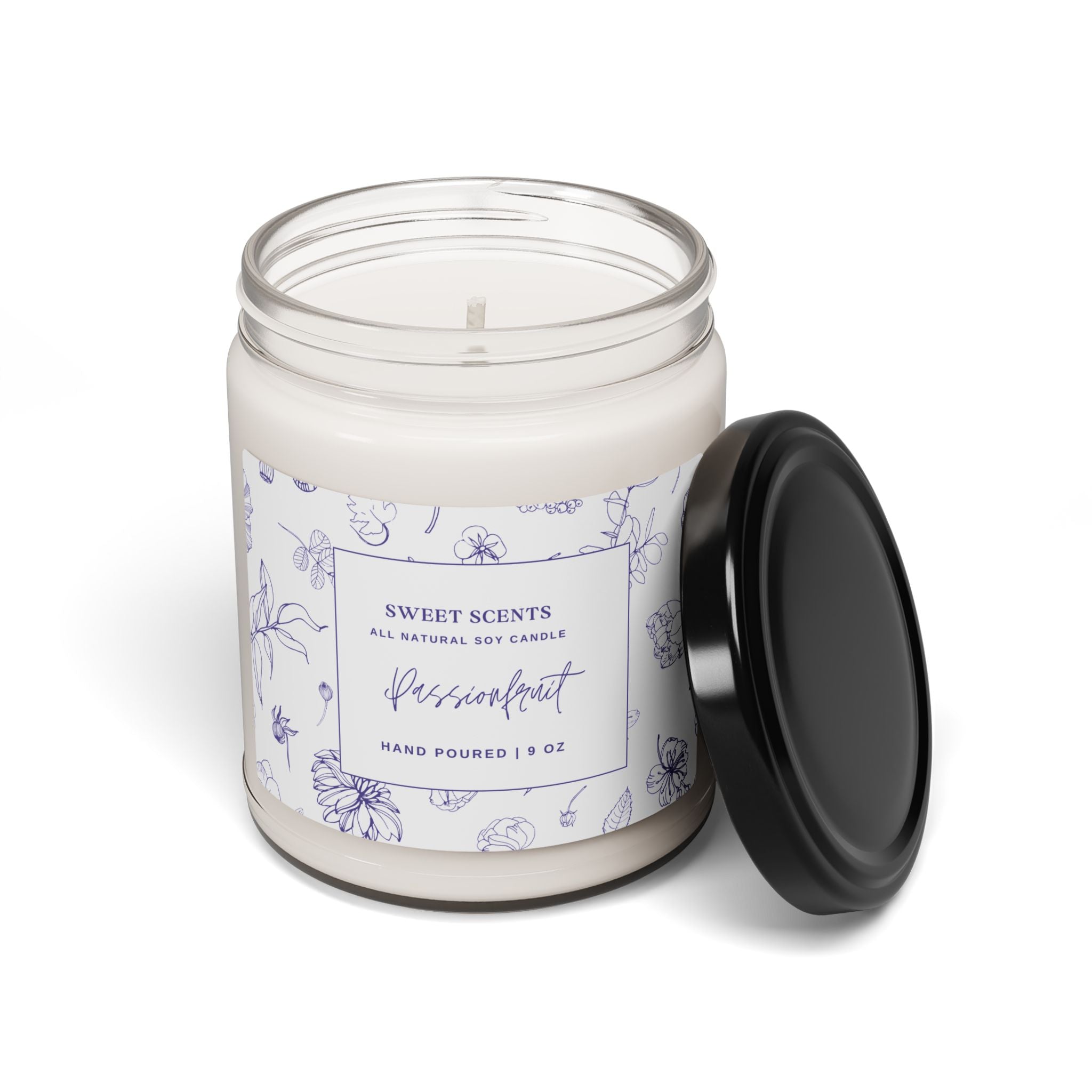 Passionfruit Scented Soy Candle, Hand Poured, Home Decor, Relaxation Gift, Eco-Friendly, Aromatherapy, Sweet Scents