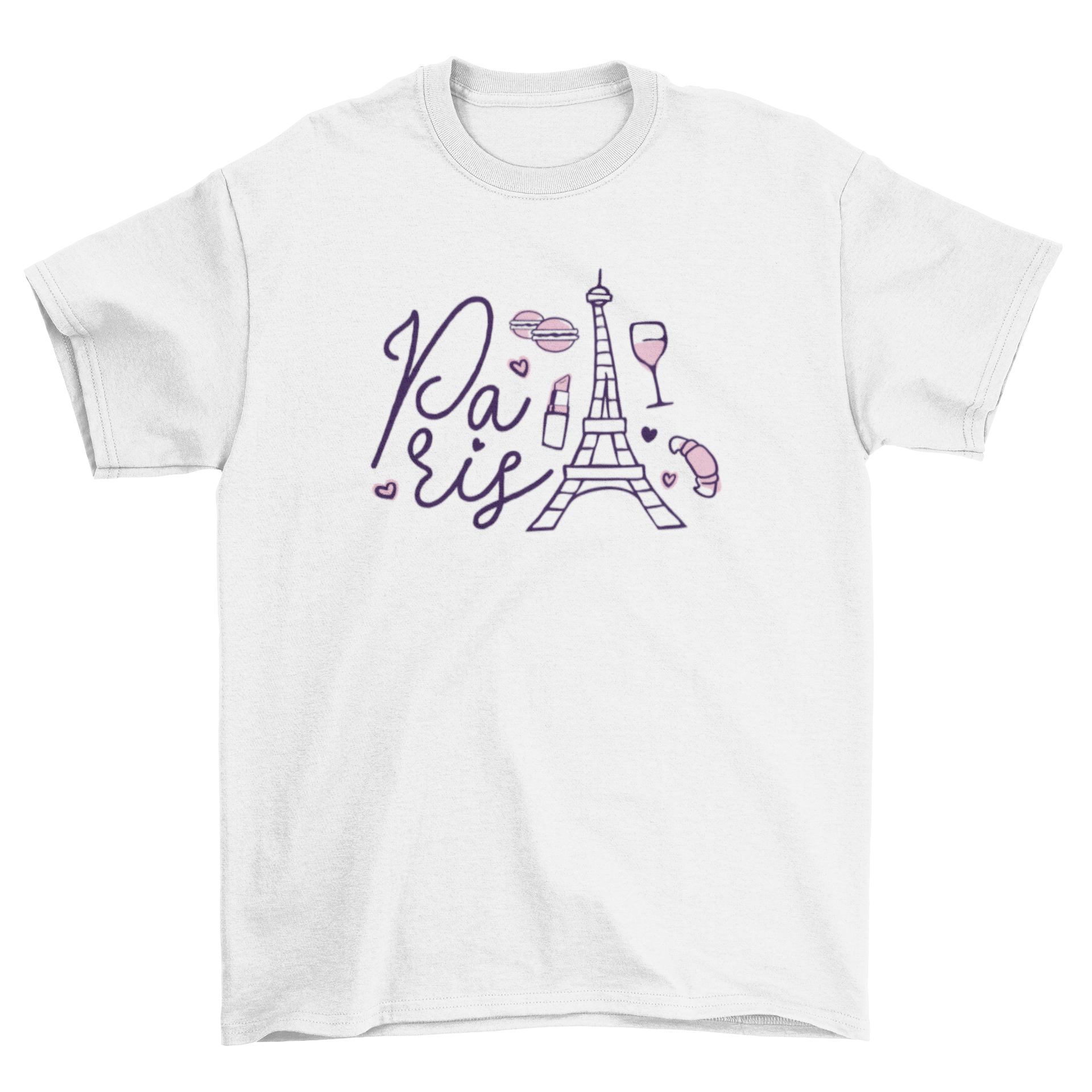 Paris Lettering French Icon Travel T-shirt