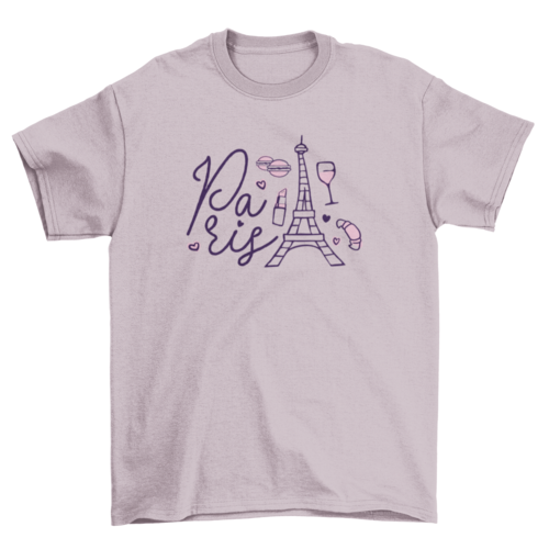 Paris Lettering French Icon Travel T-shirt